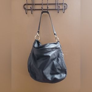Coach Zoe E1032-F14706 Black Leather Hobo Shoulder Crossbody Tote Bag 👜